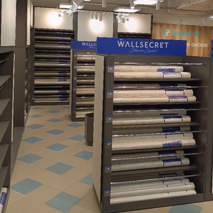 Бренд-зона Wallsecret в магазине обоев, кадр 7