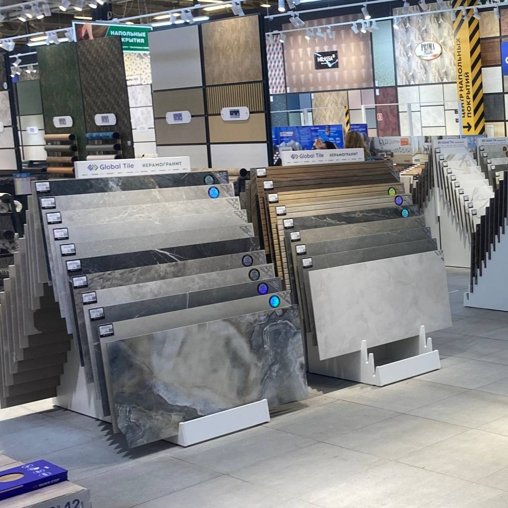 Бренд-зона Global Tile в магазине «Обойкин» на Заневском, кадр 5