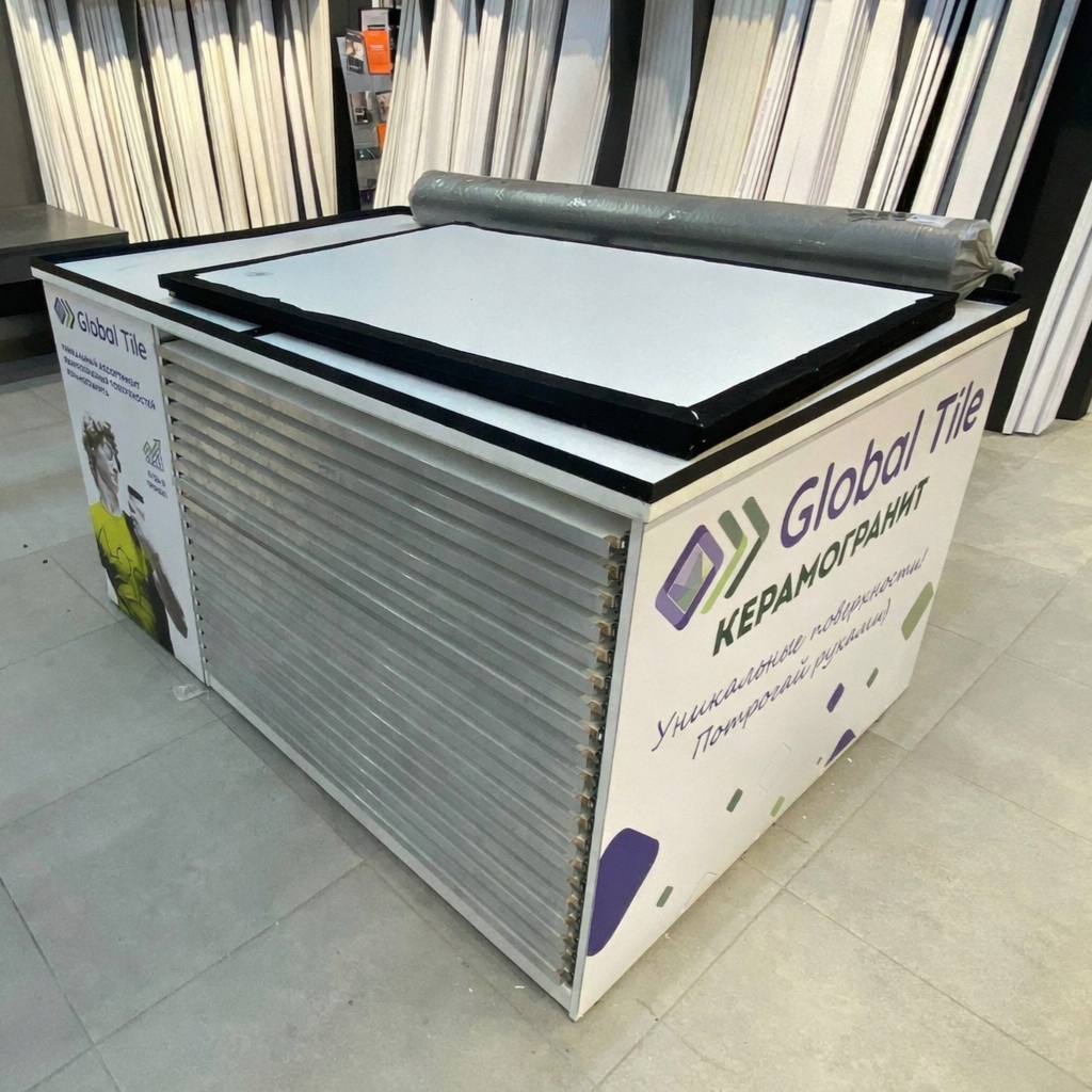 Бренд-зона Global Tile в магазине «Обойкин» на Заневском, кадр 6