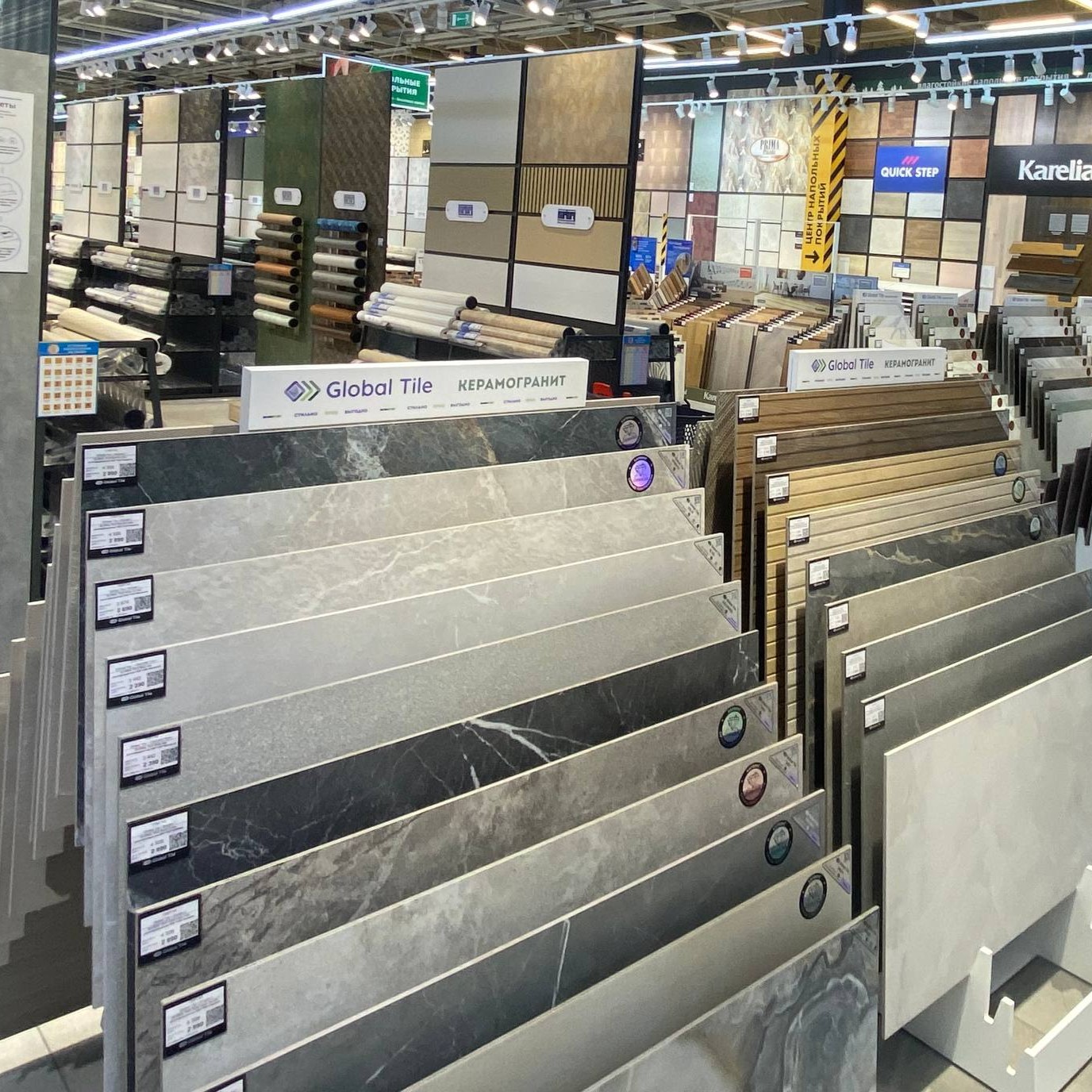 Бренд-зона Global Tile в магазине «Обойкин» на Заневском, кадр 7