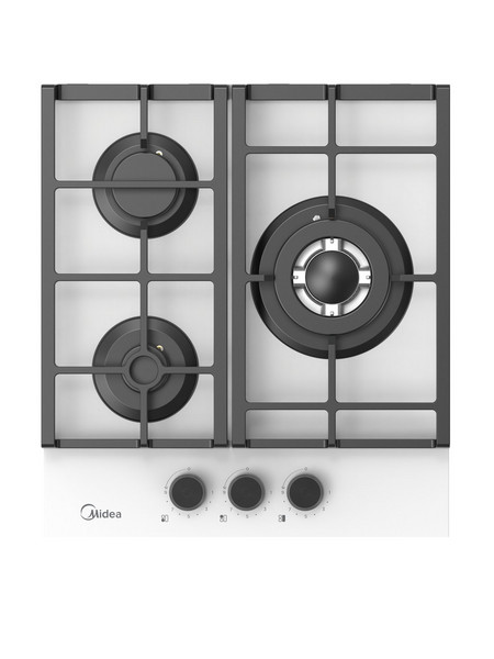 Газовая варочная панель Midea MG449TGW, 45 см, белое стекло