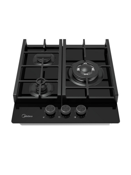 Газовая варочная панель Midea MG449TGB, 45 см, черное стекло