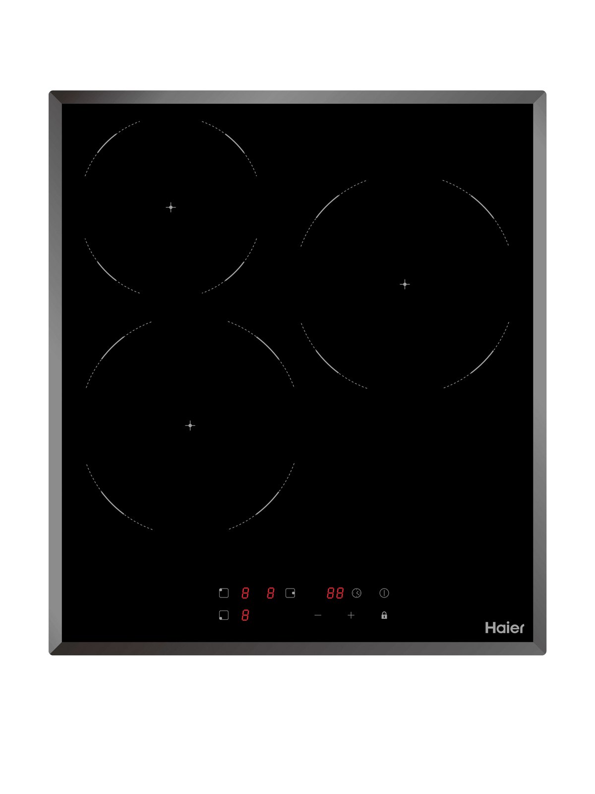 Стеклокерамическая варочная панель Haier HHY-C53NVB, 45 см, чёрный