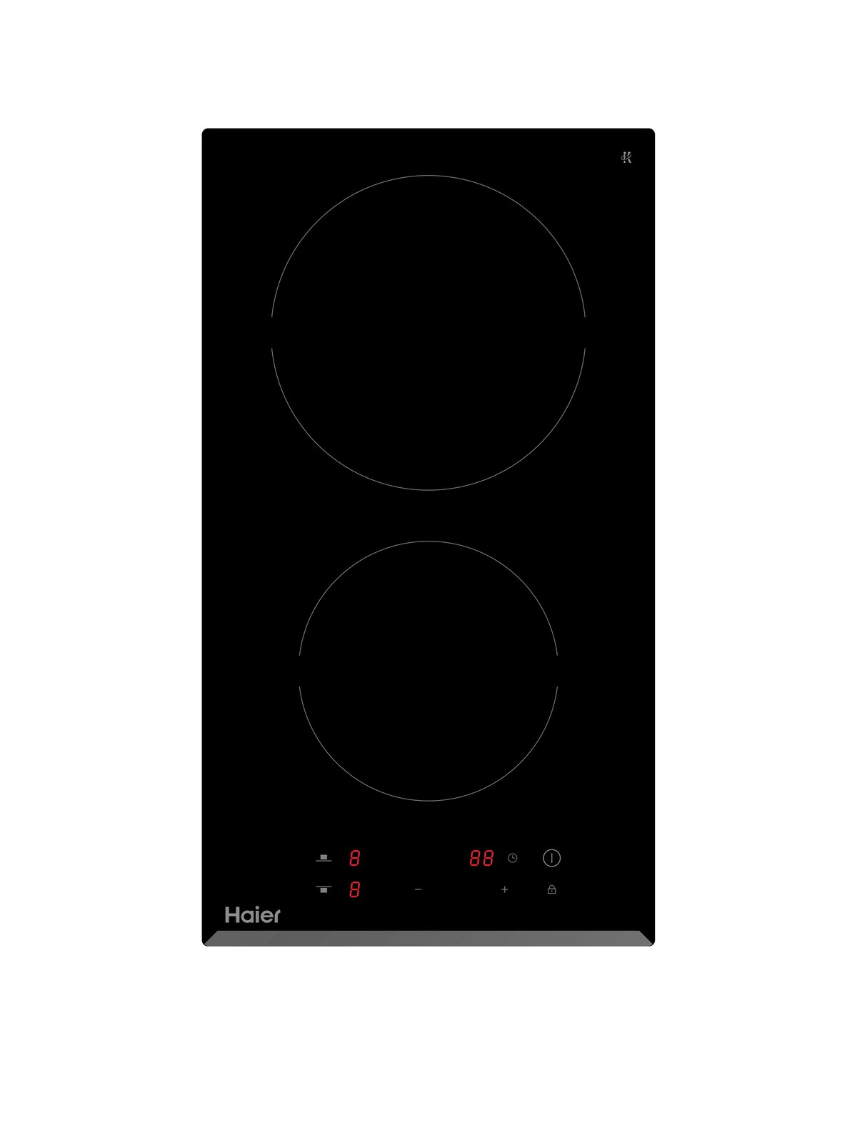Стеклокерамическая варочная панель Haier HHY-C32RVB, 28,8 см, чёрный