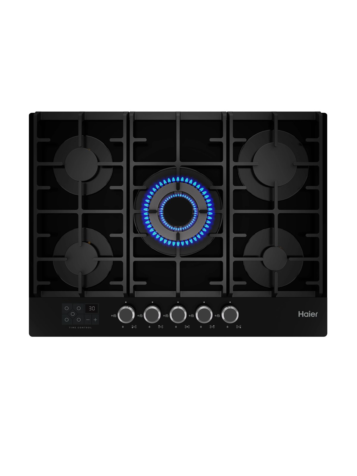 Газовая варочная панель Haier HHX-G75CWSB, 68 см, чёрный