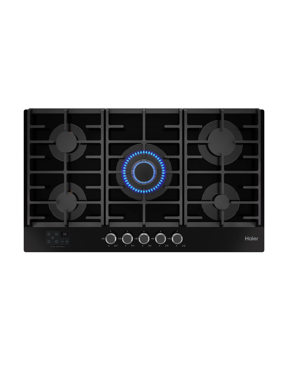 Газовая варочная панель Haier HHX-G95CWSB, 86 см, чёрный