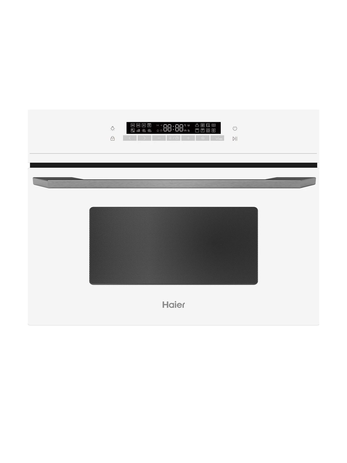 Компактный духовой шкаф с СВЧ Haier HMX-BDC399W, 59,5 см, белый